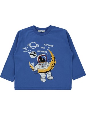 Civil Boys Explore The Baskılı 2-5 Yaş Sweatshirt  - Mavi
