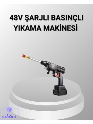 Ototechparca 48V Kablosuz Yıkama Makinesi – 2 Pil, Köpük Tankı ve Ayarlanabilir