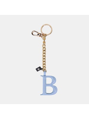 Desa Mavi B Harfi Gold Zincirli Deri Charm / Anahtarlık