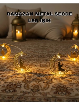 Ototechparca Ramazan Ay Işığı Secde Eden Adam Silüetli LED Peri Işığı