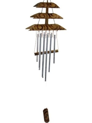 Ototechparca Bambu Metal Çanlı Rüzgar Çanı