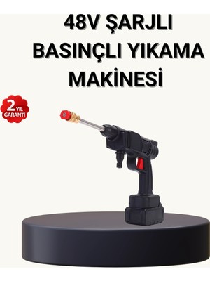 Ototechparca Taşınabilir Basınçlı Yıkama Makinesi – 5m Hortumlu, Köpük Şişeli, 48V Güçlü