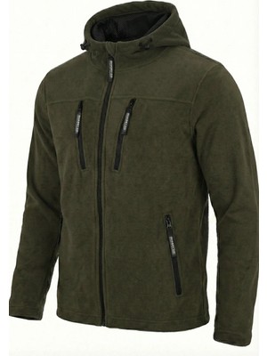 Ghassy Co. Tactical Army Erkek Polar Kapşonlu Ceket