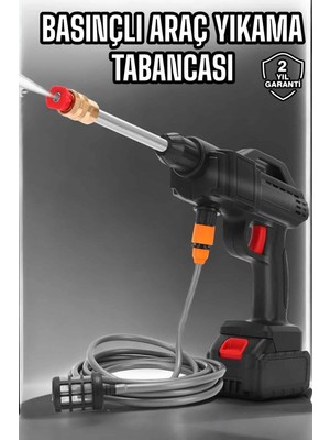 Ototechparca Şarjlı Oto Yıkama Tabancası Su Basınçlı Hazneli Bataryalı