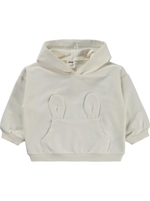 Civil Baby Tavşan Kulak Cepli Kapşonlu 6-18 Ay Sweatshirt
