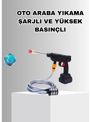 Ototechparca 21V Akülü Basınçlı Yıkama Makinesi Çift Akülü ve Hızlı Şarj Özellikli