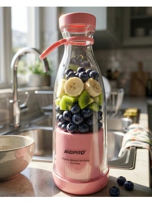 Ototechparca Mini Blender USB Şarjlı Smoothie Hazırlayıcı Kolay Temizlenebilir Tasarım
