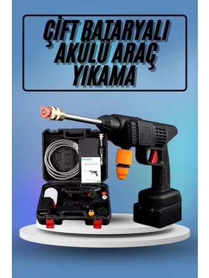Ototechparca Bahçe Sulama Tabancası Makinesi Yüksek Basınçlı Akülü Yıkama Makinesi