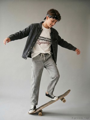 Lcw Gri Baggy Fit Erkek Çocuk Jean Pantolon