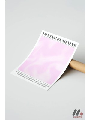 Modiwa Design Divine Feminine Aura Poster, Çerçevesiz Yüksek Kalite Duvar Afişi - Kişiye Özel Hediye