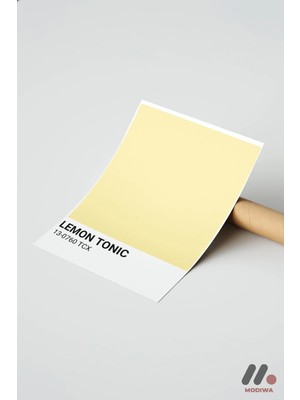 Modiwa Design Lemon Tonic Renk Kartı, Çerçevesiz Yüksek Kalite Duvar Afişi - Huzurlu Ev Dekorasyonu