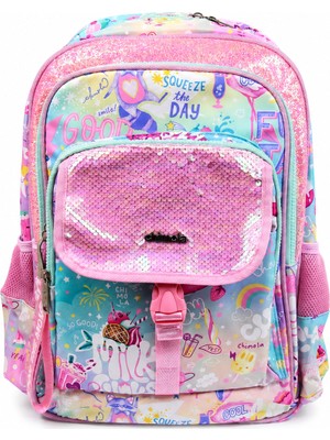 Chimola Chımola Graffıtı Pembe Sırt Çantası 18"