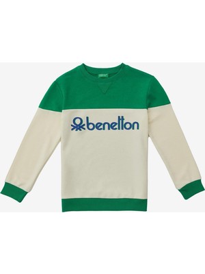 Sisley United Colors Of Benetton Erkek Çocuk Yeşil Sweatshirt