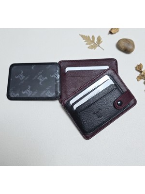 Passtell %100 Hakiki Deri Trend Model Minimalist Unisex Kredi Kartlık ve Cüzdan Ebatlar 11,5 cm /8,5 cm