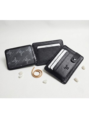 Passtell %100 Hakiki Deri Trend Model Minimalist Unisex Kredi Kartlık ve Cüzdan Ebatlar 11,5 cm /8,5 cm