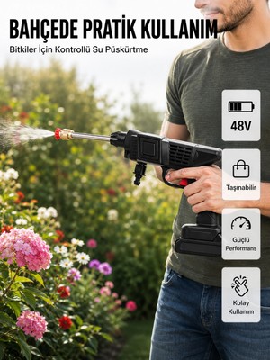 Ototechparca 48V Şarjlı Basınçlı Yıkama Cihazı Köpük Hazneli 2025 Orijinal Model