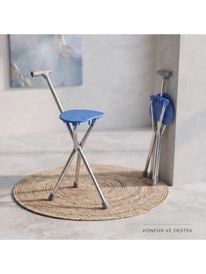 Ototechparca Katlanabilir Baston Sandalye - Oturaklı - 88 cm
