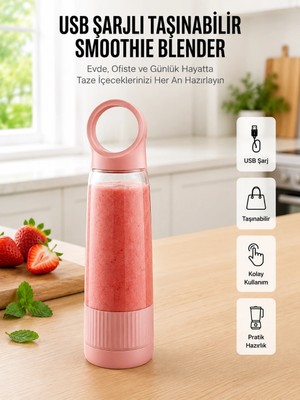 Ototechparca Ev Ofis ve Seyahat Için Taşınabilir Smoothie Blender