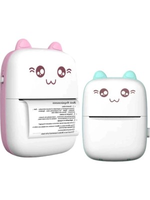 Ototechparca Sevimli Mini Taşınabilir Yazıcı Printer
