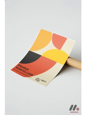Modiwa Design Bauhaus Ausstellung 1923 Afişi, Çerçevesiz Yüksek Kalite Duvar Afişi - Modern Ev Dekorasyonu