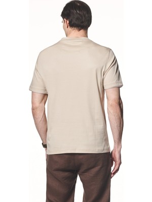Liwali Kontrast Detaylı Pamuk Modal T-Shirt