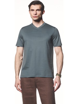 Liwali Modal Karışımlı V Yaka T-Shirt