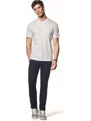 Liwali Modal Karışımlı V Yaka T-Shirt