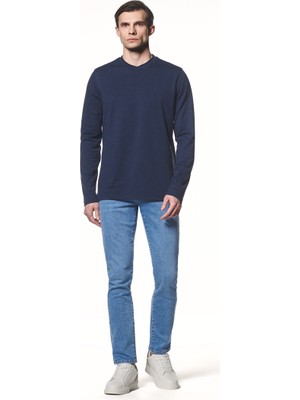 Liwali Uzun Kollu Kontrast Detaylı T-Shirt