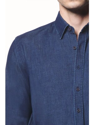 Liwali Yumuşak Dokulu Hafif Denim Gömlek