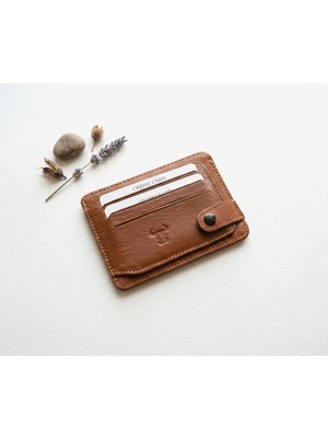 Passtell %100 Hakiki Deri Trend Model Minimalist Unisex Kredi Kartlık ve Cüzdan Ebatlar 11,5 cm /8,5 cm