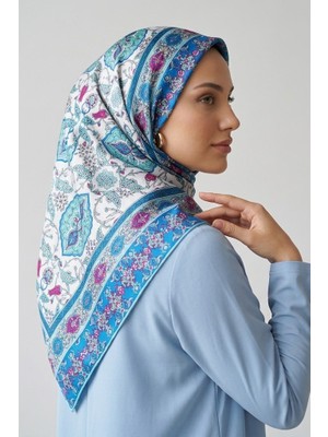İpekçe Ipekçe Eşarp Ip Rayon 100*100 Desenli - Turkuaz