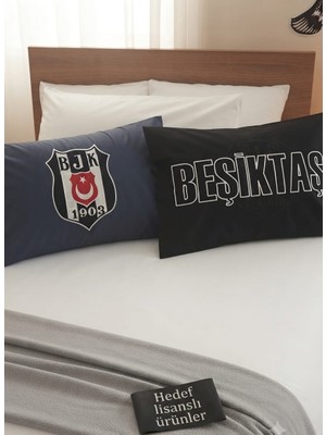 Taç Lisanslı Beşiktaş Taraftar Yastık Kılıfı 50X70 cm (Tekli)