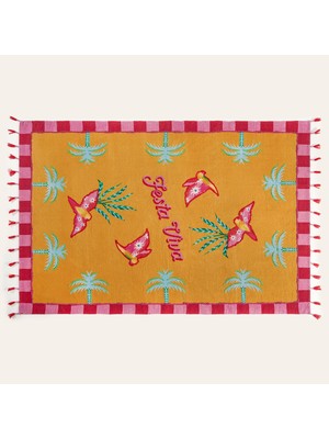 Zsa Zsa Zsu Rajna Sarı Pamuk Kilim 80X150 cm