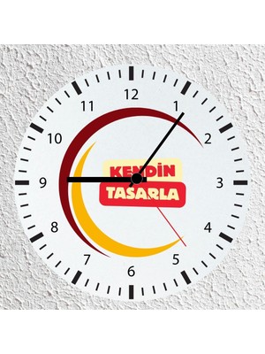 Çılgıntrend Kendin Tasarla Cam Duvar Saati 30X30 cm - Kişiye Özel Logo ve Resim Baskılı Dekoratif Saat