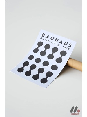 Modiwa Design Bauhaus 1919 Nokta Deseni, Çerçevesiz Yüksek Kalite Duvar Afişi - Modern Ev Dekorasyonu