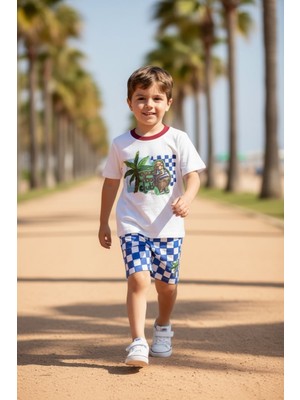 Melomel Palm Erkek Çocuk T-Shirt Şort Takım