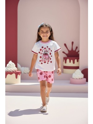 Melomel Cake Kız Çocuk T-Shirt Şort Takım