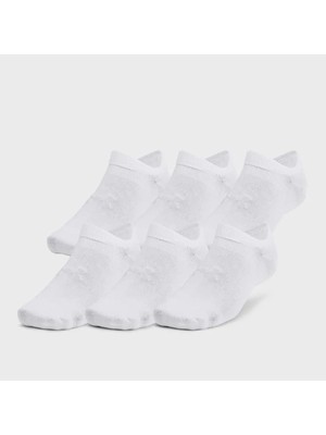 Under Armour Essential No Show 6' Lı Beyaz Çorap