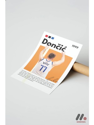 Modiwa Design Doncic Basketbol Posteri, Çerçevesiz Yüksek Kalite Duvar Afişi - Spor Severlere Hediye