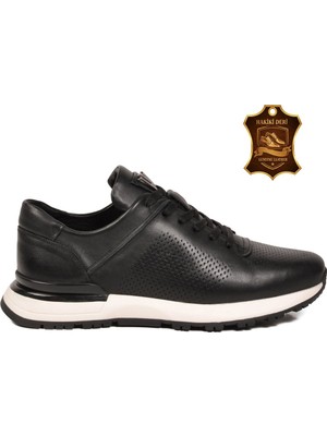 Voyager Siyah Bağcıklı Hakiki Deri Erkek Sneaker M217 M