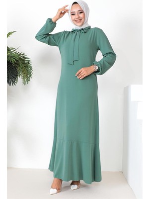 Modi Tesettür Model Elbise Mint