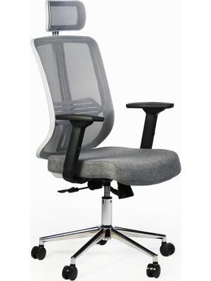 Pixel Hero Nefes Alan Fileli Çalışma Koltuğu Ergonomik Ofis Koltuğu Gri