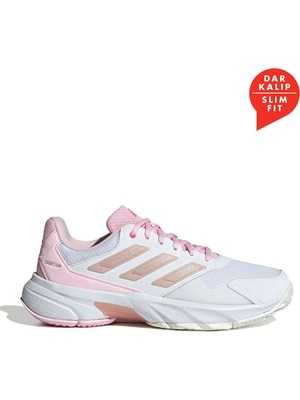 adidas Courtjam Control 3 Kadın Beyaz Tenis Ayakkabısı.-