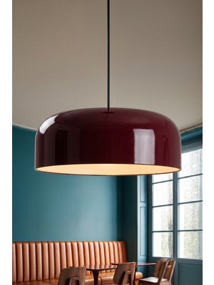 Marrien Marella Modern Bordo Metal Sarkıt (30 cm)  Yemek Masası Üstü Avize  Mutfak & Salon Aydınlatması