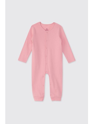 Panço Yenidoğan Fırfırlı Pembe Tulum