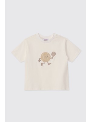 Panço Erkek Bebek Ekru Tişört