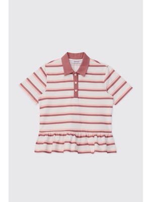 Panço Kız Çocuk Pembe Tişört