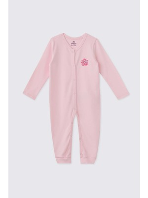 Panço Liberty Kumaş Yenidoğan Pembe Tulum
