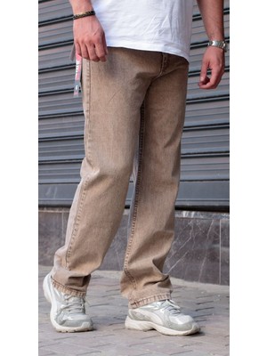 Greenpoll Erkek Baggy Bol Kesim Pantolon Yıkamalı Şık ve Modern