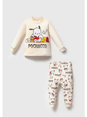 Bamoola Beyaz Hayvan Baskılı  %100 Pamuk 2’li Bebek&çocuk Pijama Takımı